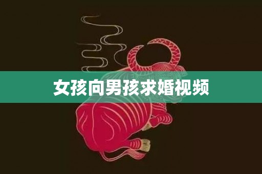 女孩向男孩求婚视频
