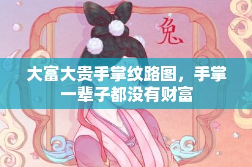大富大贵手掌纹路图，手掌一辈子都没有财富