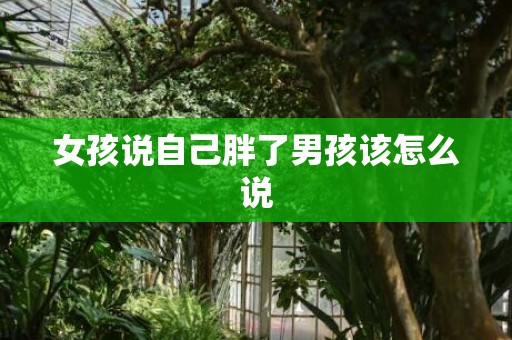 女孩说自己胖了男孩该怎么说
