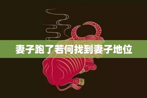 妻子跑了若何找到妻子地位