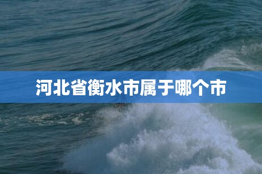 河北省衡水市属于哪个市