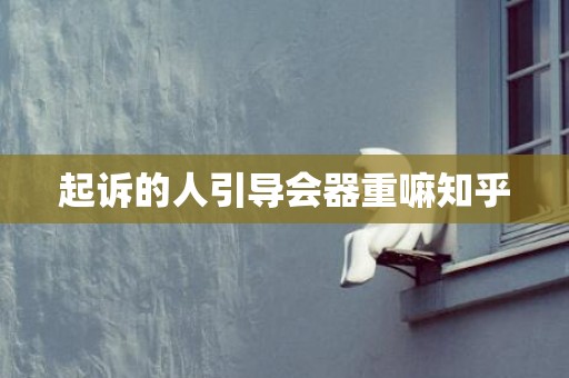 起诉的人引导会器重嘛知乎