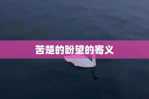 苦楚的盼望的寄义
