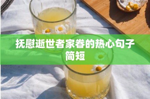 抚慰逝世者家眷的热心句子简短