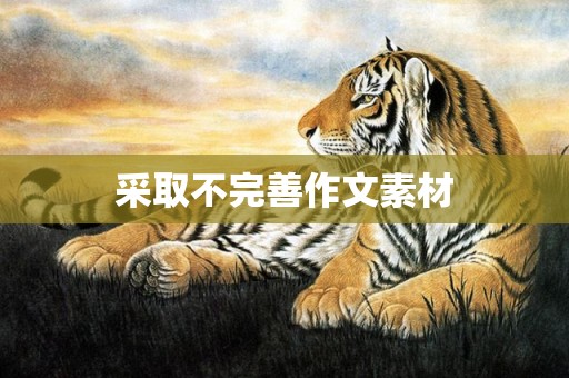 采取不完善作文素材
