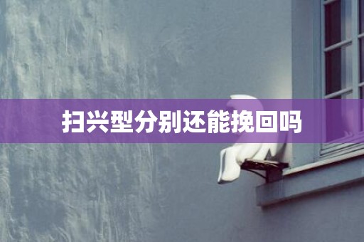 扫兴型分别还能挽回吗