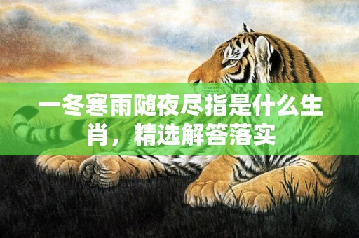 一冬寒雨随夜尽指是什么生肖，精选解答落实