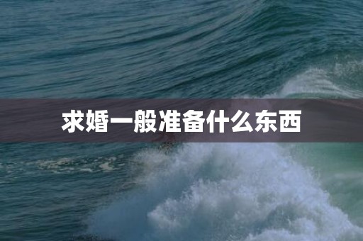 求婚一般准备什么东西