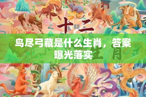 鸟尽弓藏是什么生肖，答案曝光落实