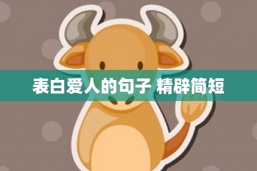 表白爱人的句子 精辟简短