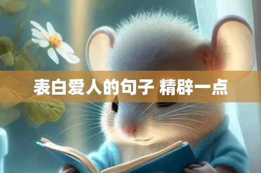 表白爱人的句子 精辟一点