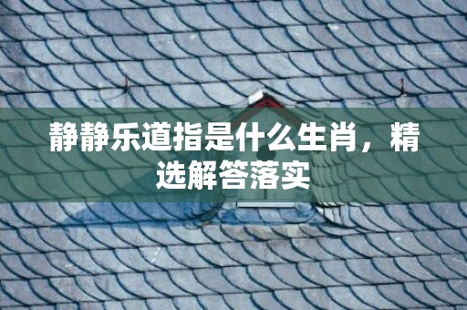 静静乐道指是什么生肖，精选解答落实