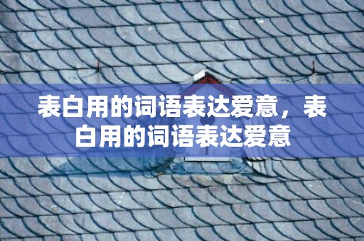 表白用的词语表达爱意，表白用的词语表达爱意