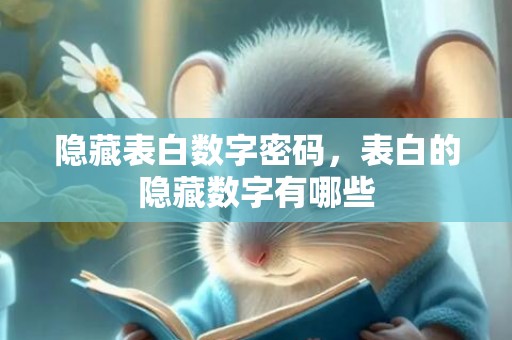 隐藏表白数字密码，表白的隐藏数字有哪些