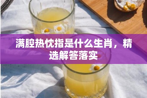 满腔热忱指是什么生肖，精选解答落实