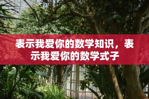表示我爱你的数学知识，表示我爱你的数学式子