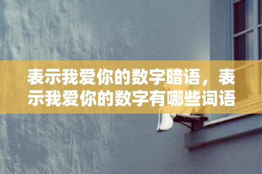 表示我爱你的数字暗语，表示我爱你的数字有哪些词语
