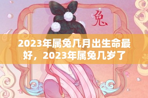 2023年属兔几月出生命最好，2023年属兔几岁了
