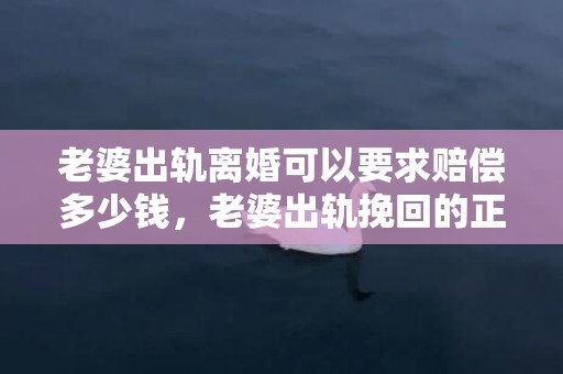 老婆出轨离婚可以要求赔偿多少钱，老婆出轨挽回的正确方式