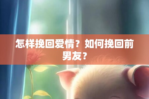 怎样挽回爱情？如何挽回前男友？