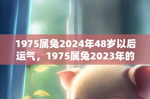 1975属兔2024年48岁以后运气，1975属兔2023年的运势及运程