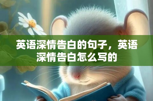 英语深情告白的句子，英语深情告白怎么写的