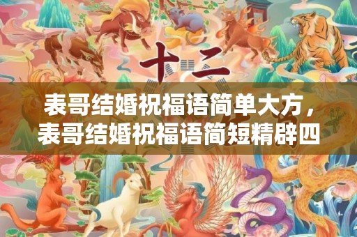 表哥结婚祝福语简单大方，表哥结婚祝福语简短精辟四字