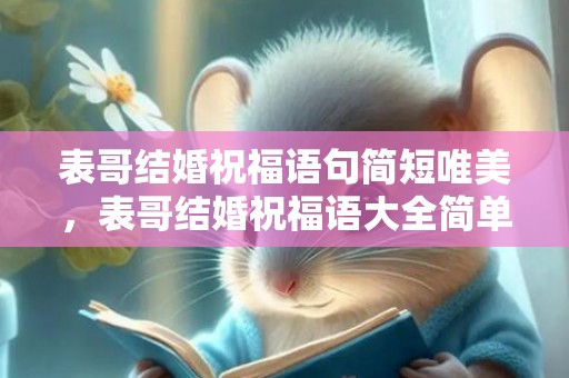 表哥结婚祝福语句简短唯美，表哥结婚祝福语大全简单