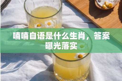 喃喃自语是什么生肖，答案曝光落实