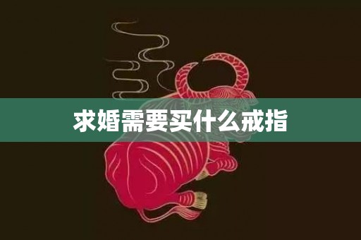 求婚需要买什么戒指