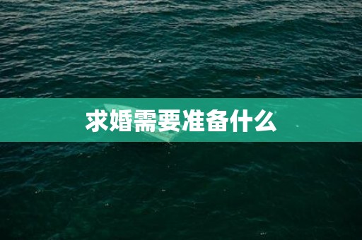 求婚需要准备什么