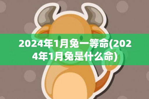 2024年1月兔一等命(2024年1月兔是什么命)