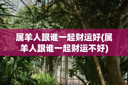 属羊人跟谁一起财运好(属羊人跟谁一起财运不好)