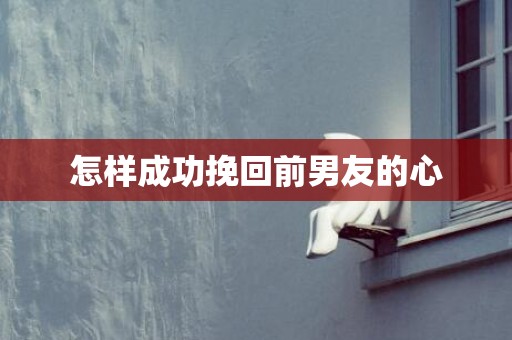 怎样成功挽回前男友的心