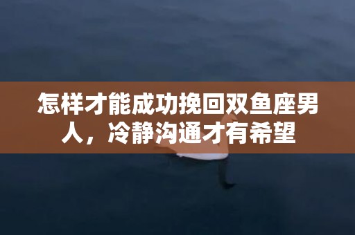 怎样才能成功挽回双鱼座男人，冷静沟通才有希望