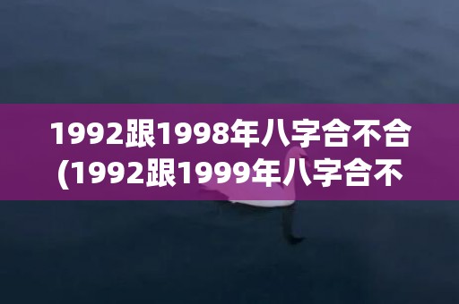 1992跟1998年八字合不合(1992跟1999年八字合不合)