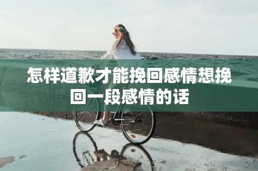 怎样道歉才能挽回感情想挽回一段感情的话