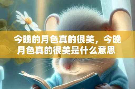 今晚的月色真的很美，今晚月色真的很美是什么意思 今晚月亮很美什么意思