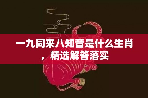 一九同来八知音是什么生肖，精选解答落实