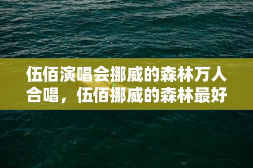 伍佰演唱会挪威的森林万人合唱，伍佰挪威的森林最好听的版本 挪威的森林原版