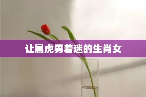 让属虎男着迷的生肖女