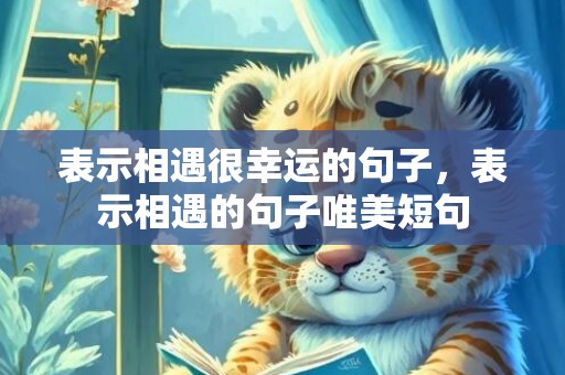 表示相遇很幸运的句子，表示相遇的句子唯美短句