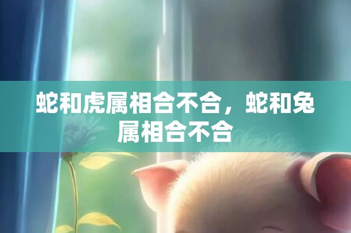 蛇和虎属相合不合，蛇和兔属相合不合