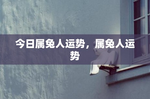 今日属兔人运势，属兔人运势