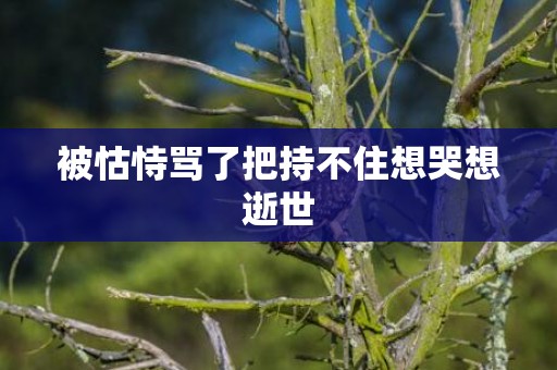 被怙恃骂了把持不住想哭想逝世