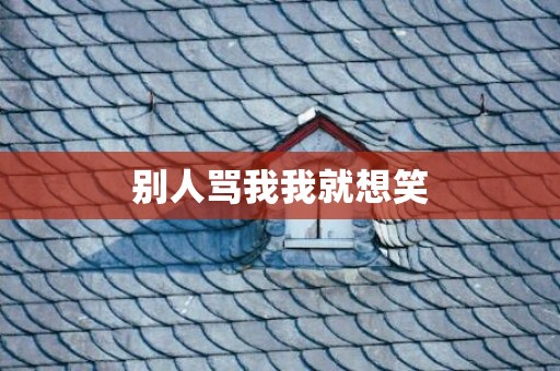 别人骂我我就想笑