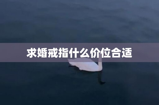 求婚戒指什么价位合适