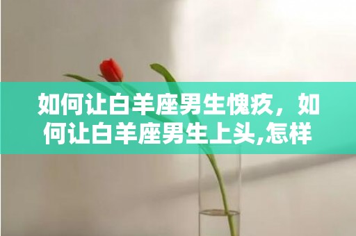 如何让白羊座男生愧疚，如何让白羊座男生上头,怎样让白羊男生着迷