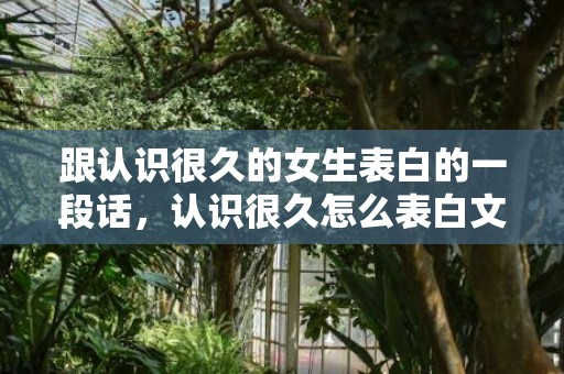 跟认识很久的女生表白的一段话，认识很久怎么表白文本