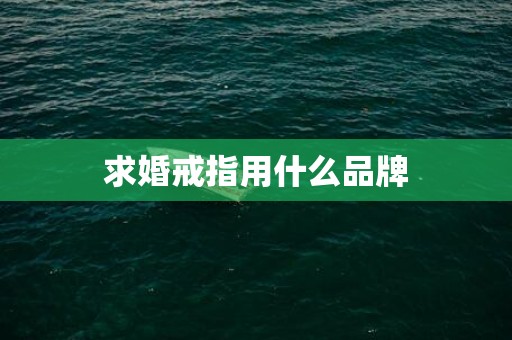 求婚戒指用什么品牌